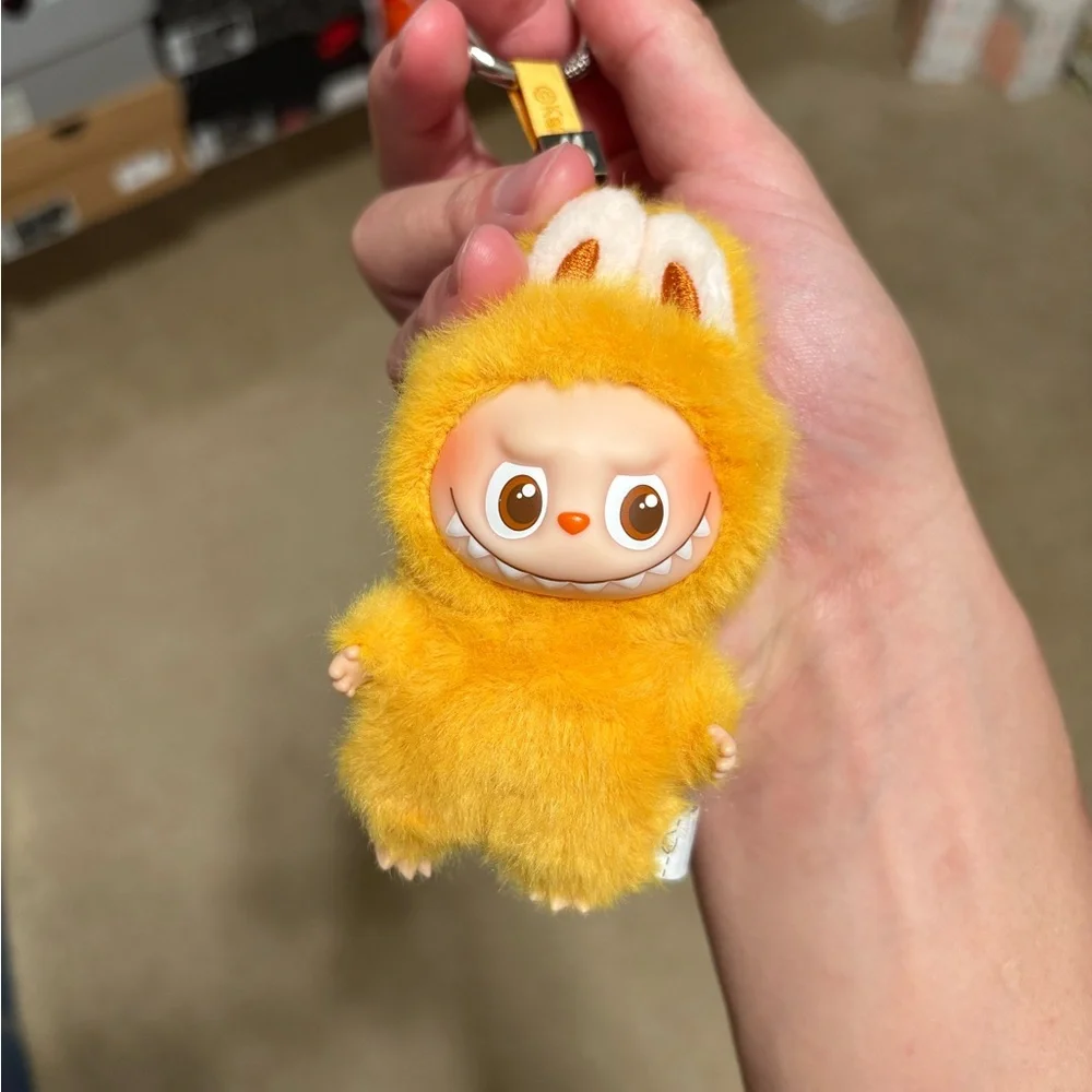POP MART Labubu V4 The Monsters Pin For Love Alphabet Plush Pendant - Letter Y